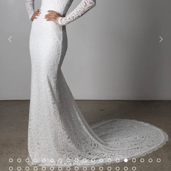 Grace Loves Lace Custom Wedding Gown & Veil SZ S-M NWOT - Picture 10 of 15